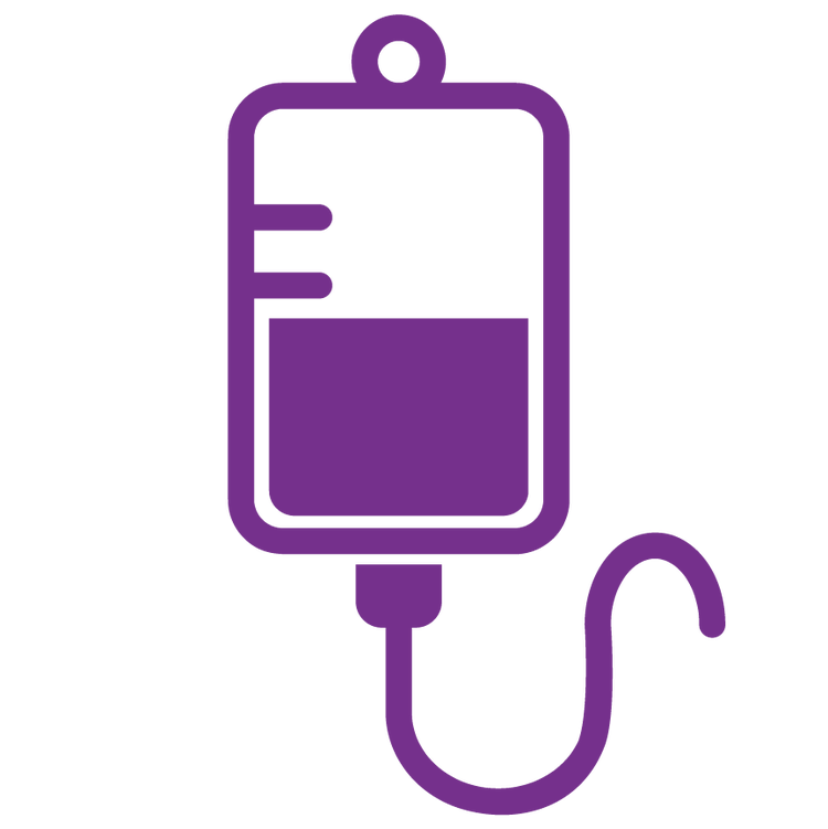 Chemotherapy IV bag icon